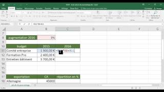 Excel  2 Opérationnel  Cours Calculs de pourcentage [upl. by Nomolos]