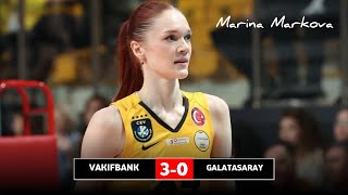 Marina Markova  Vakifbank vs Galatasaray  Turky volleyball League 20242025  Round [upl. by Anole]