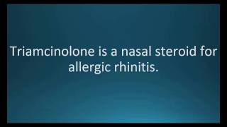 How to pronounce triamcinolone Nasacort Memorizing Pharmacology Flashcard [upl. by Zined]