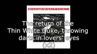 Station to Station  David Bowie  Lyrics [upl. by Nivrek]