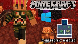 How To Toggle Sprint on Minecraft Windows 10 Edition No Client [upl. by Anyr103]