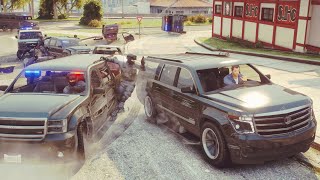 GTA 5 Granger 3600LX Chevrolet Suburban Police Chase [upl. by Clara]