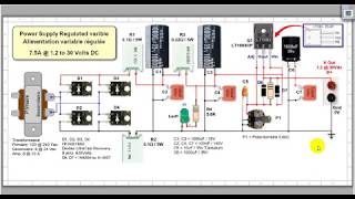 Tuto Power Supply Regulated 12 a 30 volts  Alimentation régulée de 12 à 30 Volts  75A [upl. by Daffodil171]